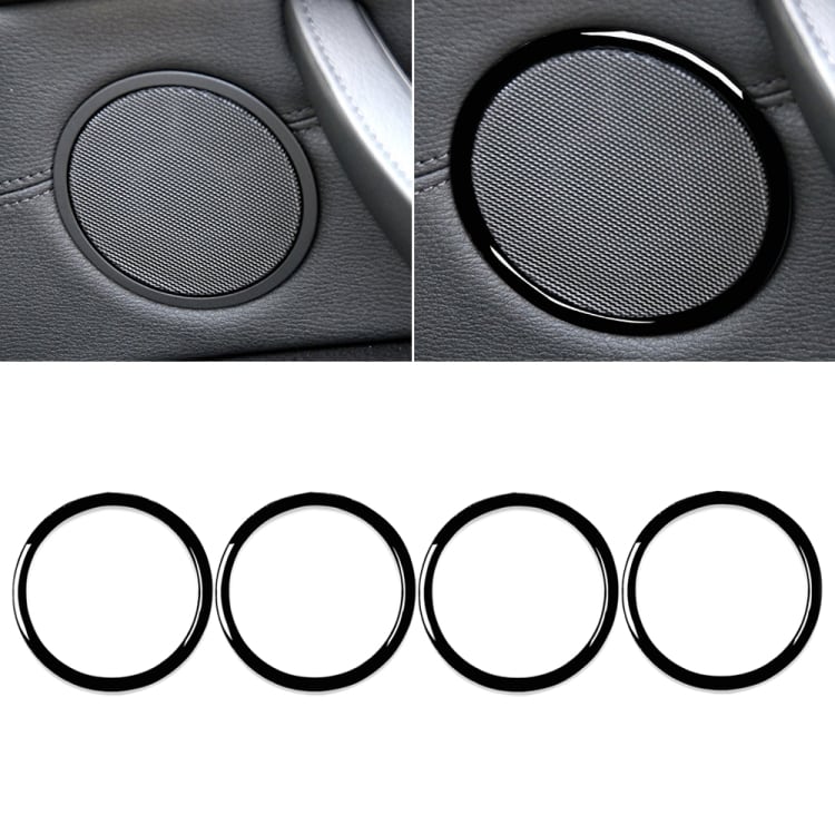 Dekorativ ringar till dörrhögtalare BMW X5 E70 2008-2013 / X6 E71 2009-2014 - Svart