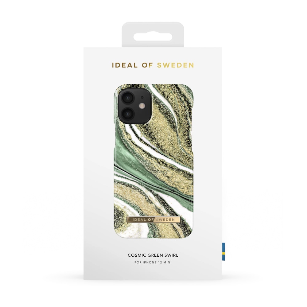 IDEAL OF SWEDEN Matkapuhelinsuoja Cosmic Green Swirl iPhone 12 minille