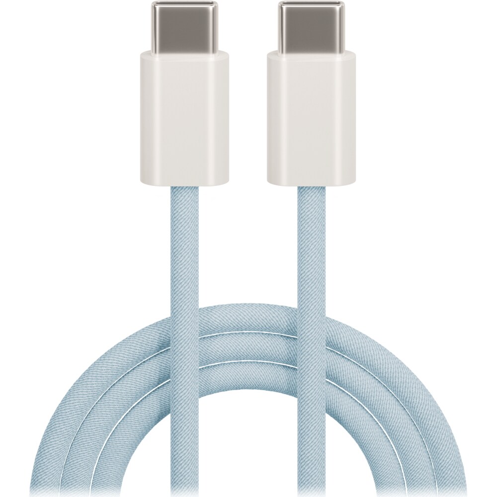 Maxlife USB-C - USB-C 1,0 m 20W - blå nylon