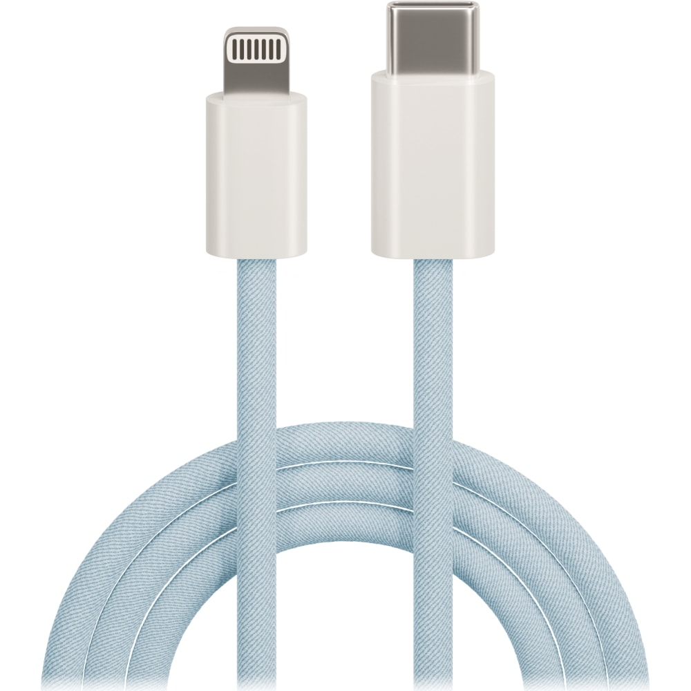 Maxlife USB-C - iPhone 1,0 m 20W - sininen nylon