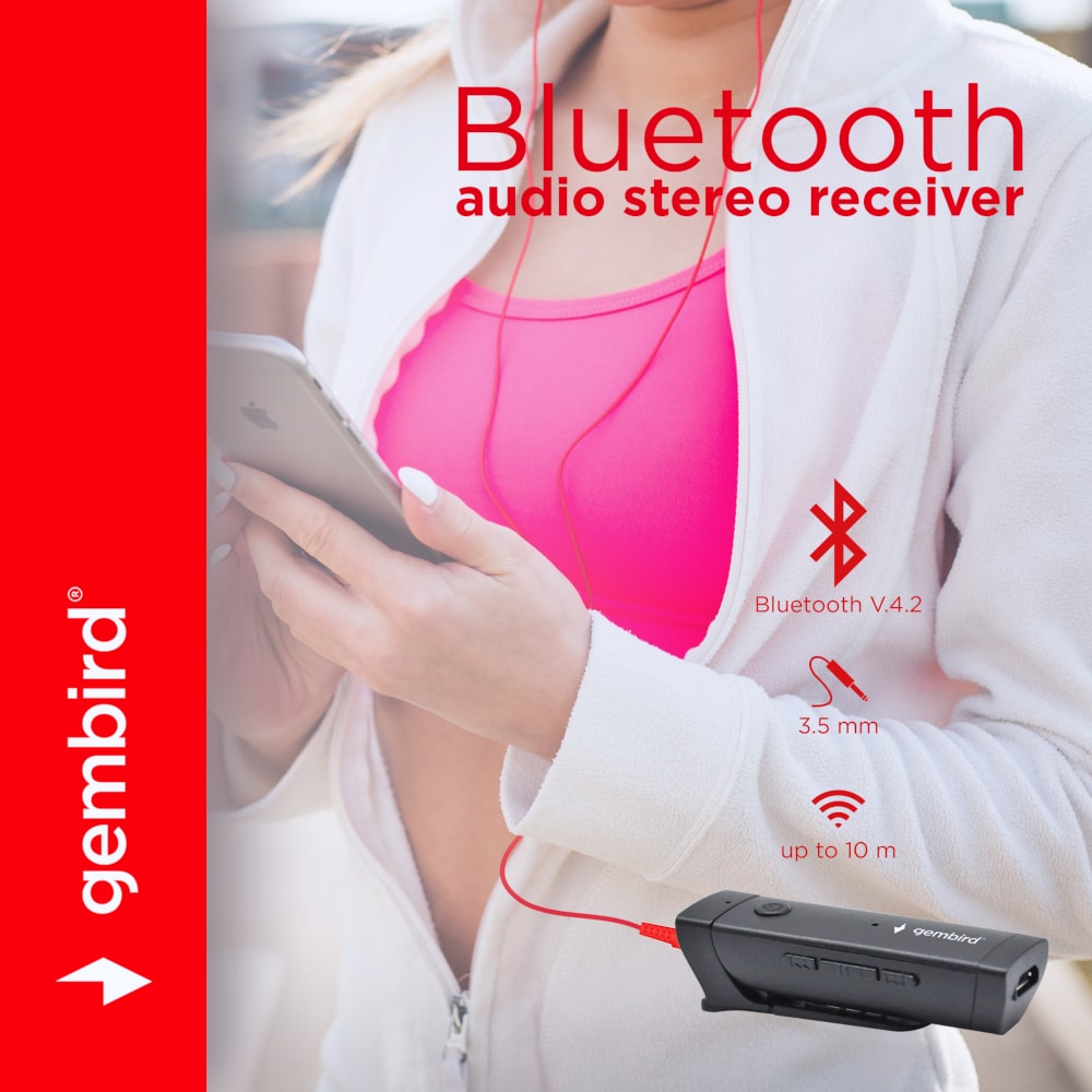 Gembird Bluetooth-vastaanotin 3,5 mm:n liittimellä