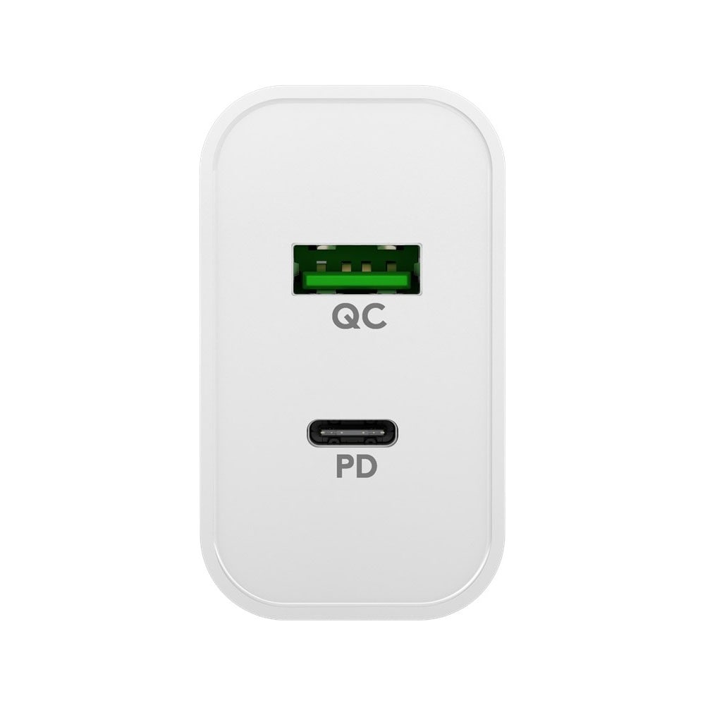 Goobay dual USB-C laturi PD/QC 45W valkoinen