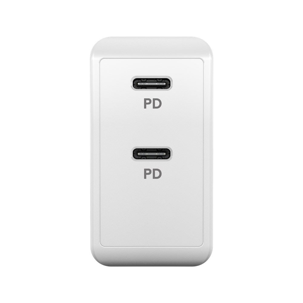 Goobay dual USB-C laturi PD 36W valkoinen