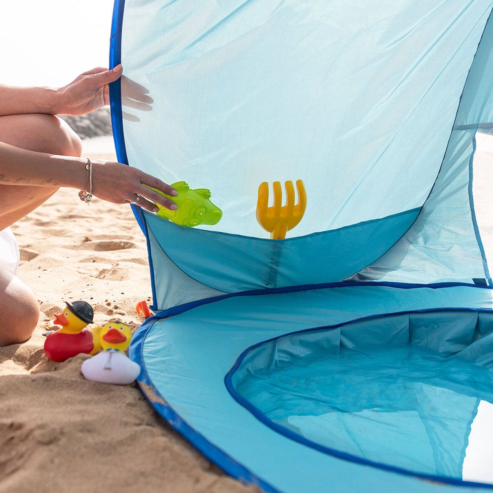 InnovaGoods Rantateltta/UV-teltta uima-altaalla lapsille SPF50+