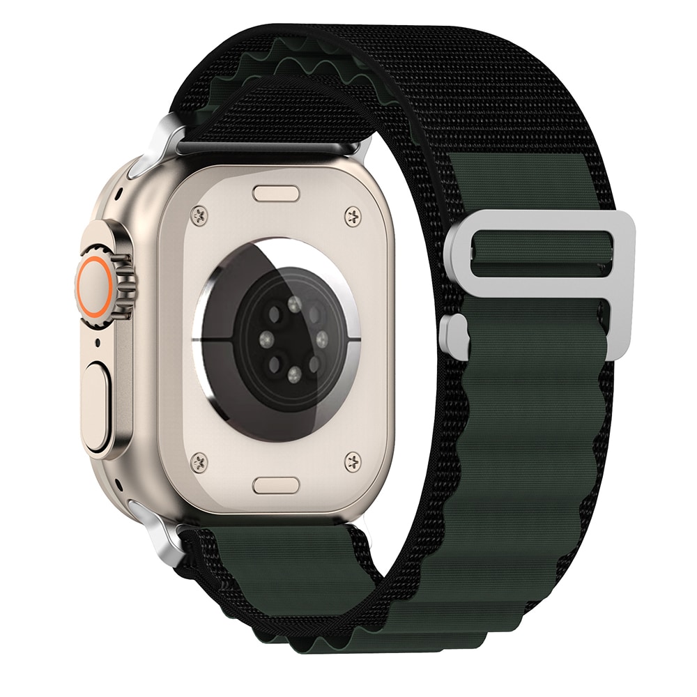 Alpine-ranneke Apple Watch Series 8:lle 42/44/45/49mm - musta/vihreä