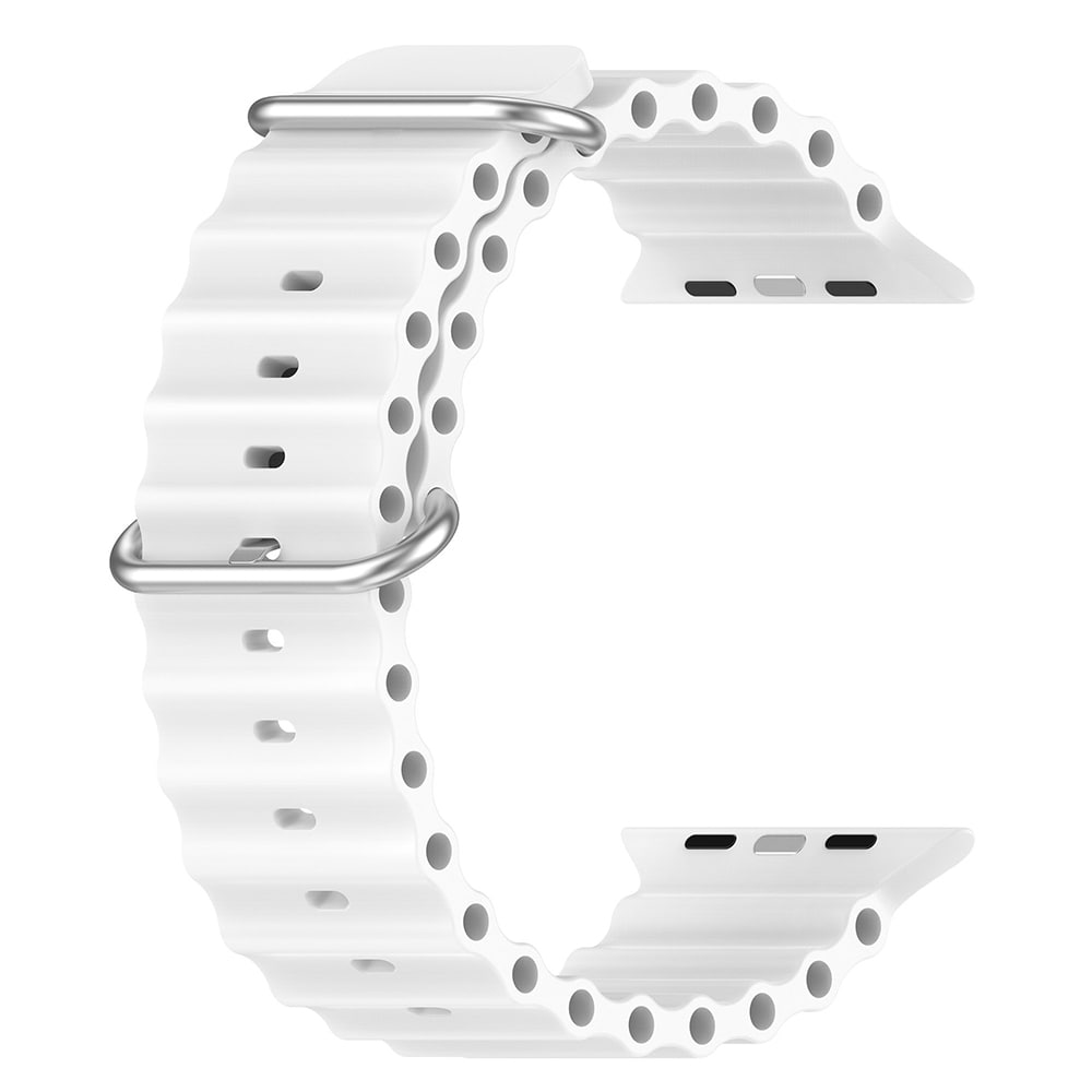 Ocean-ranneke Apple Watch Ultralle - 42/44/45/49mm, valkoinen