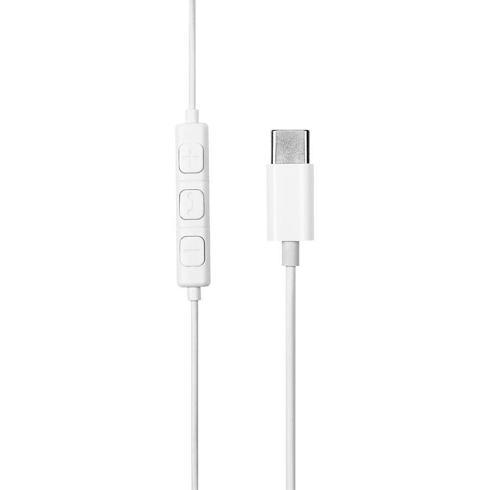 Streetz Semi-In-Ear-kuulokkeet USB-C:llä - Valkoinen