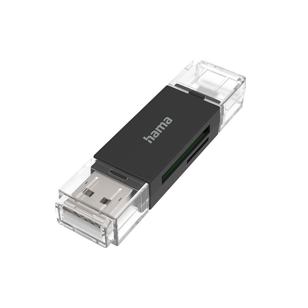 Hama Kortinlukija USB-A Micro-USB SD/microSD