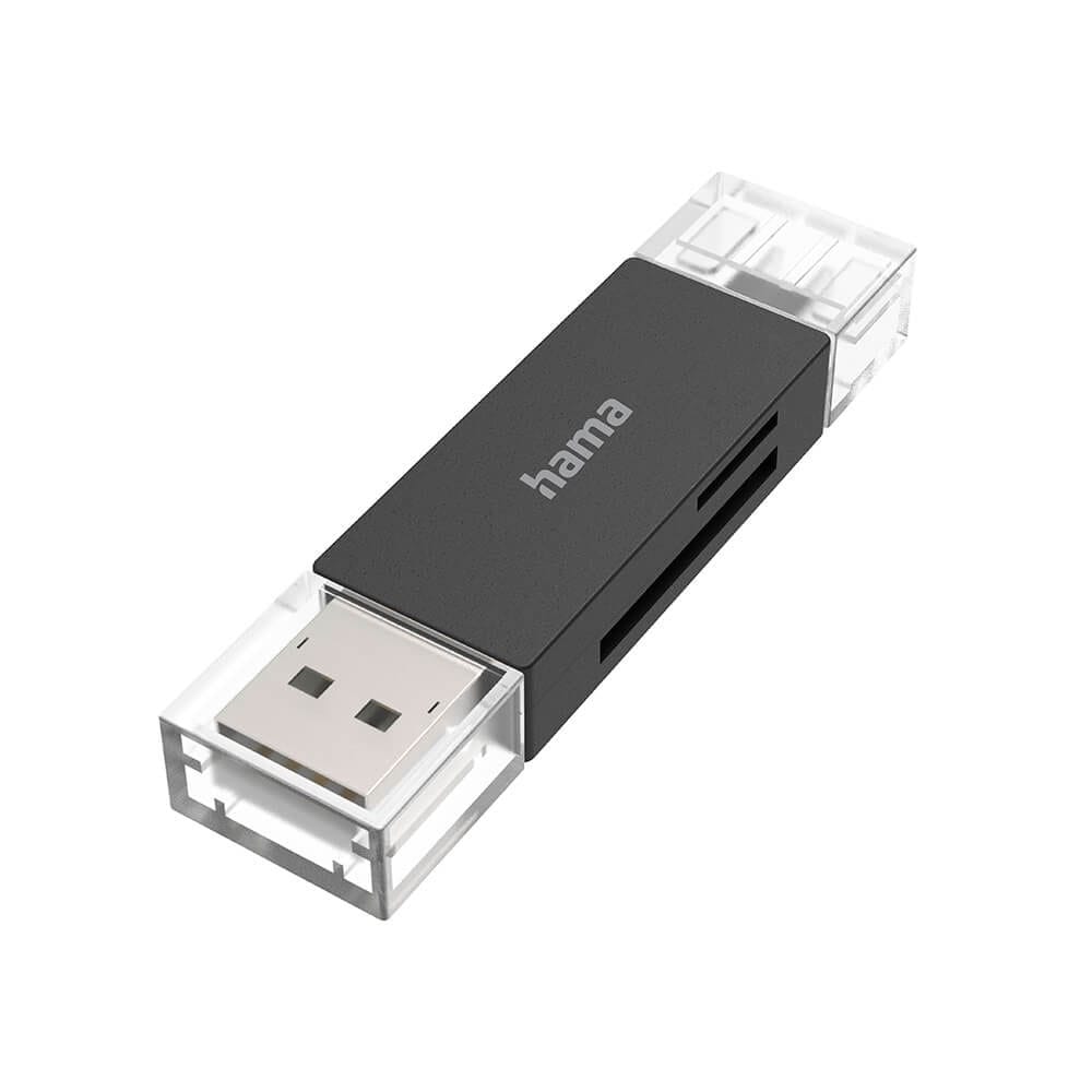 Hama USB Kortinlukija OTG USB-A USB-C  USB 3.2 SD/microSD