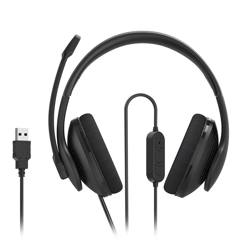 Hama PC-kuulokkeet Office Stereo Over-Ear HS-USB300 V2 Musta USB