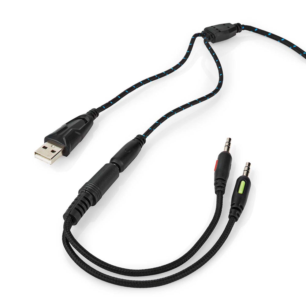 Nedis Gaming Headset Over-Ear USB & 2x 3,5 mm