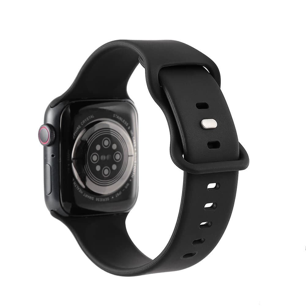 GEAR Kellon ranneke Silikoni MUSTA Apple Watch 38-40mm