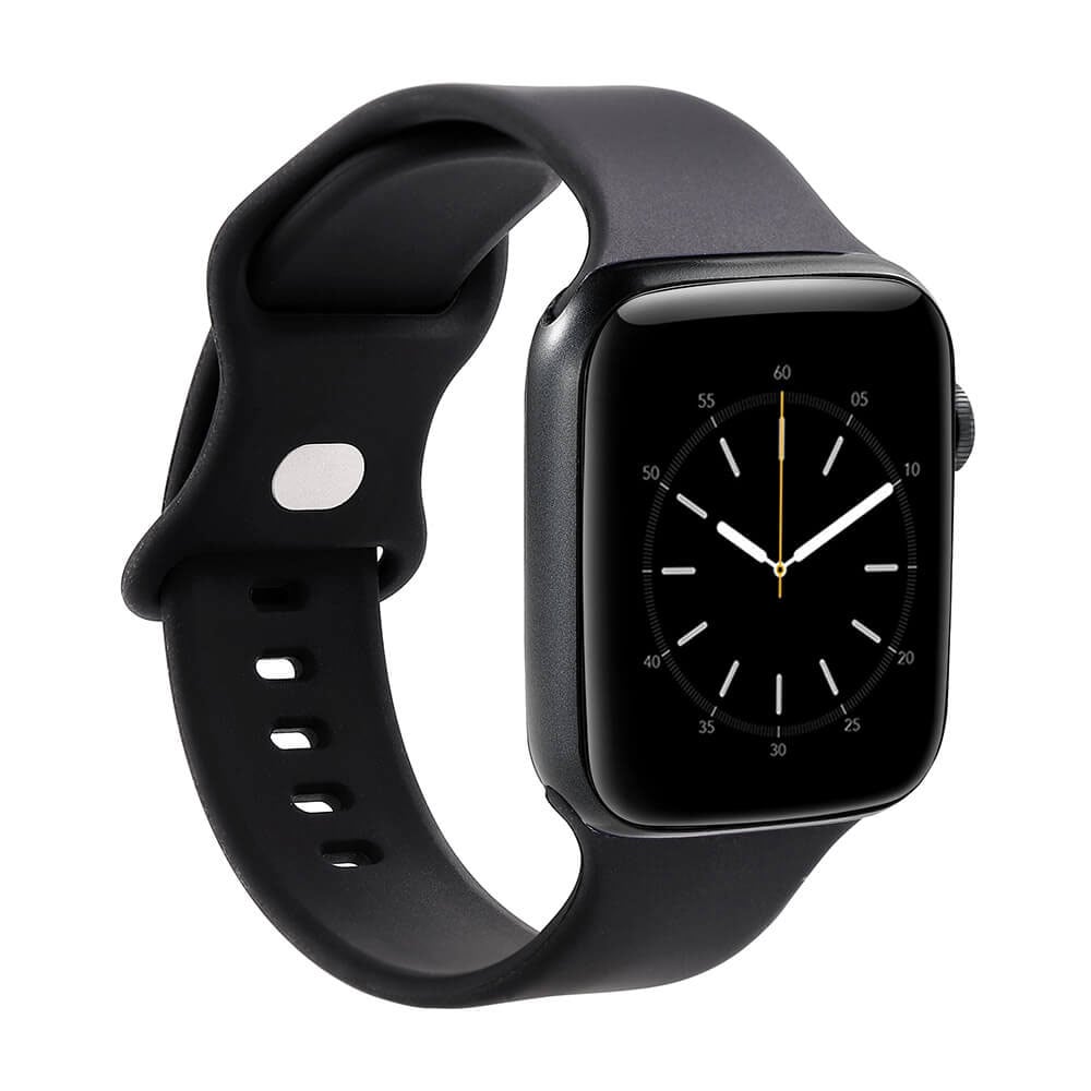 GEAR Kellon ranneke Silikoni MUSTA Apple Watch 42-44mm