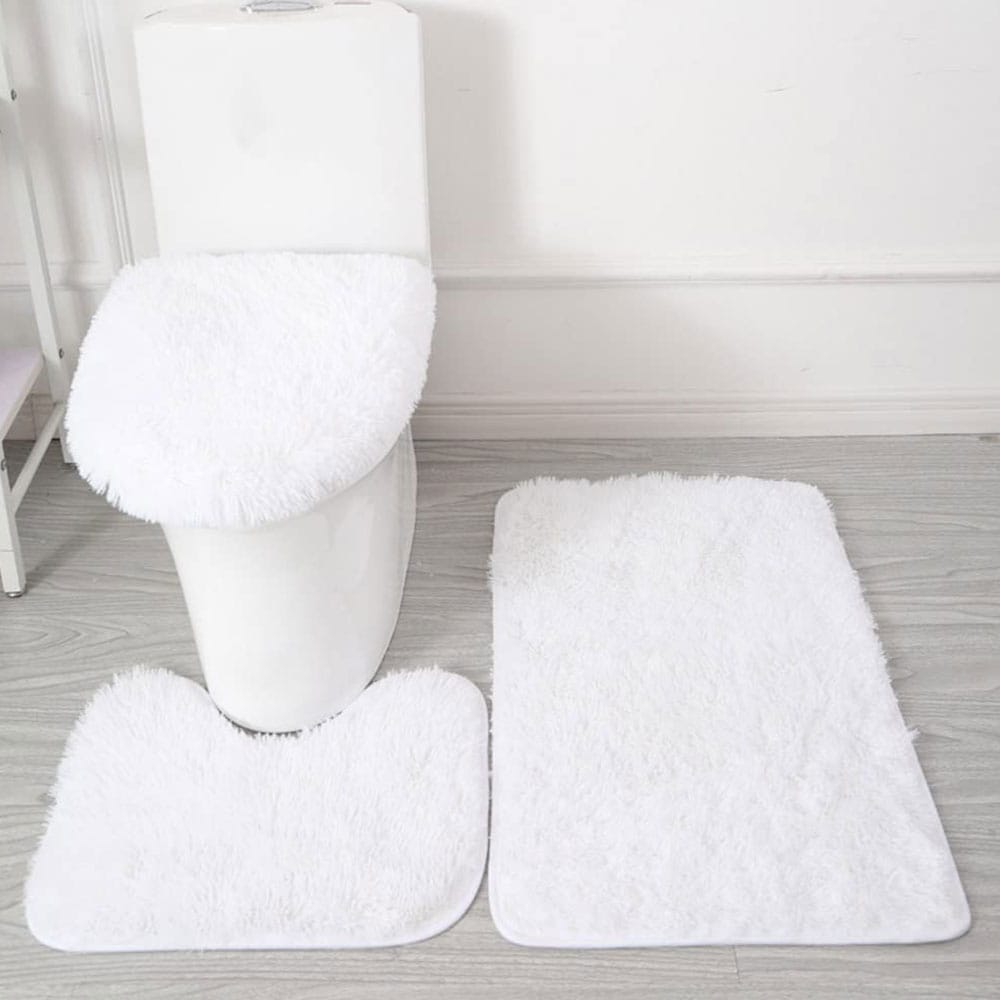 Kylpyhuonematto 3kpl/setti - Valkoinen