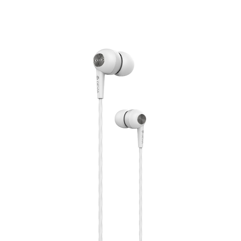 Devia in-ear kuulokkeet 3,5mm - valkoinen