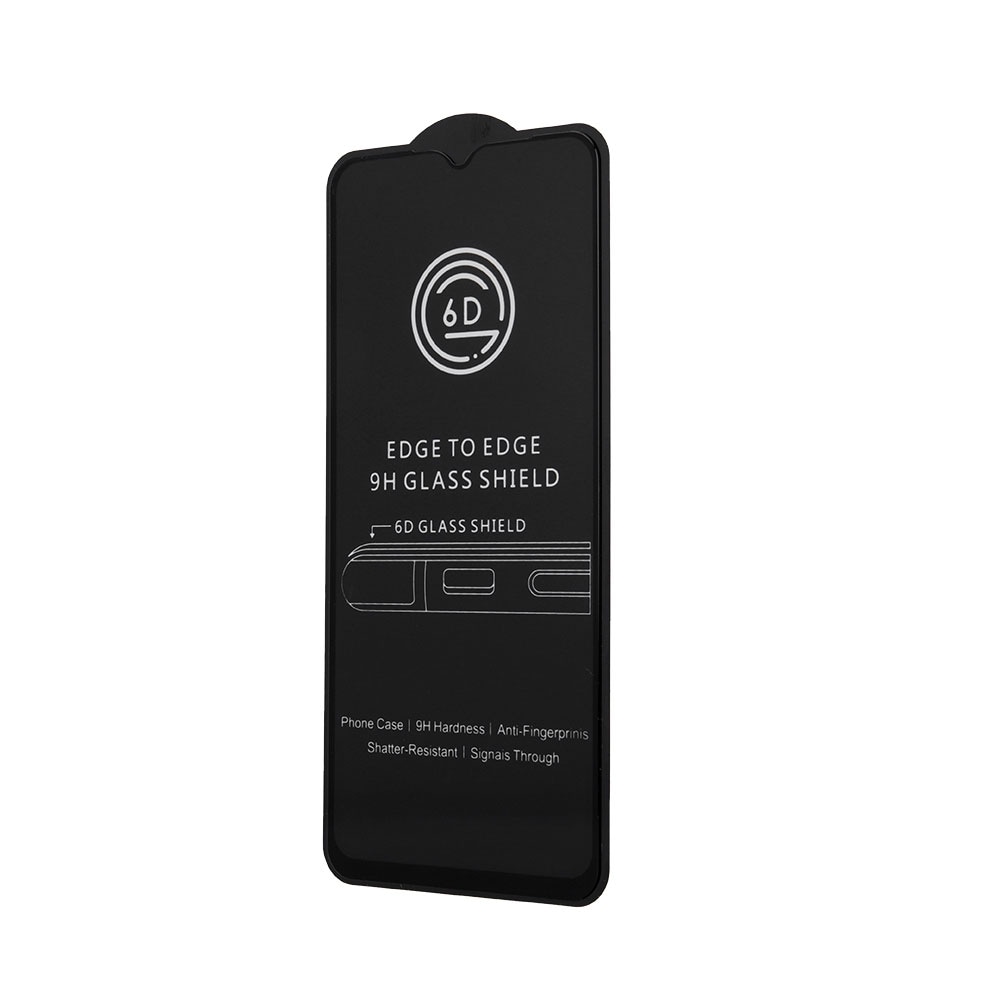 6D karkaistu näytönsuoja Samsung Galaxy A14 5G:lle - musta kehys