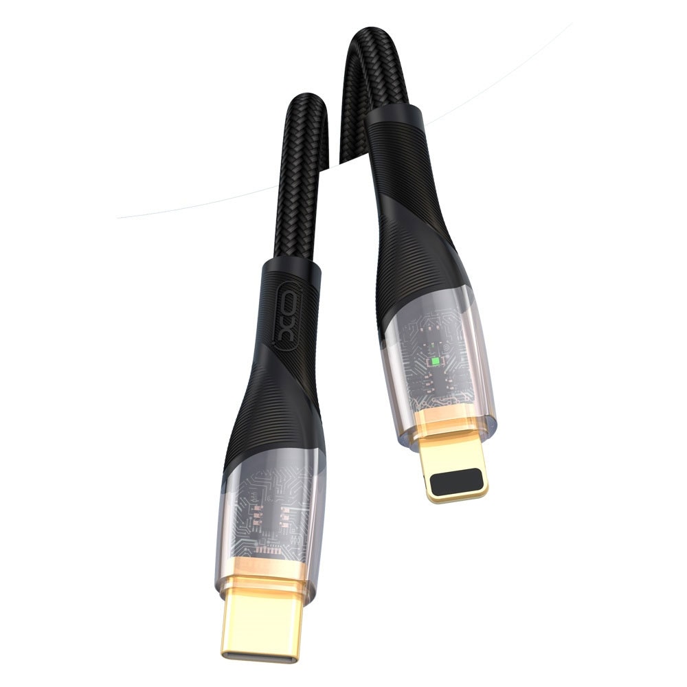 XO USB-kaapeli USB-C - Lightning 1m 27W - musta
