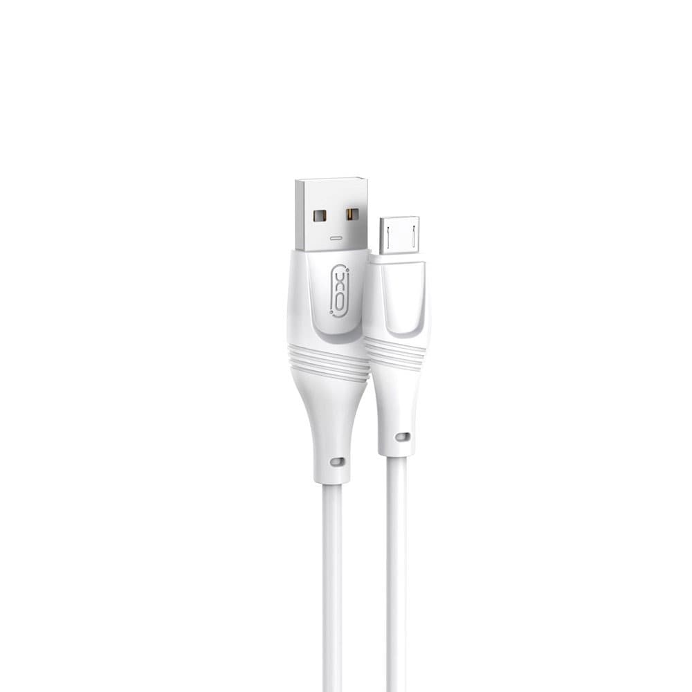 XO USB-kaapeli USB - microUSB 1m 2.4A - valkoinen