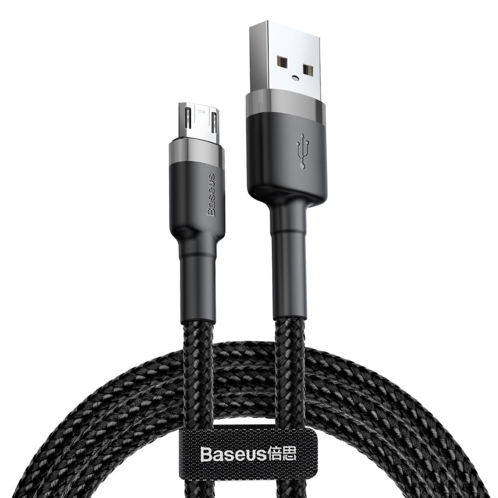 Baseus Cafule USB - microUSB -kaapeli 2m - punottu musta