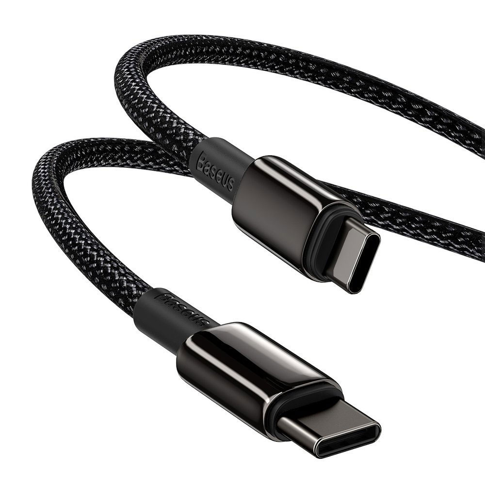 Baseus 100 W USB-C - USB-C -kaapeli 1 m - punottu musta