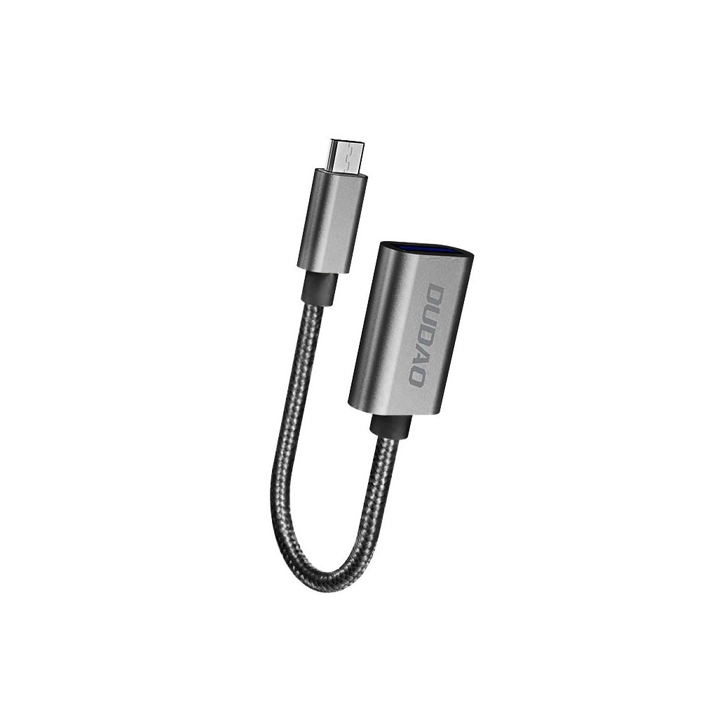 Dudao USB-sovitin OTG USB 2.0 - micro-USB - harmaa
