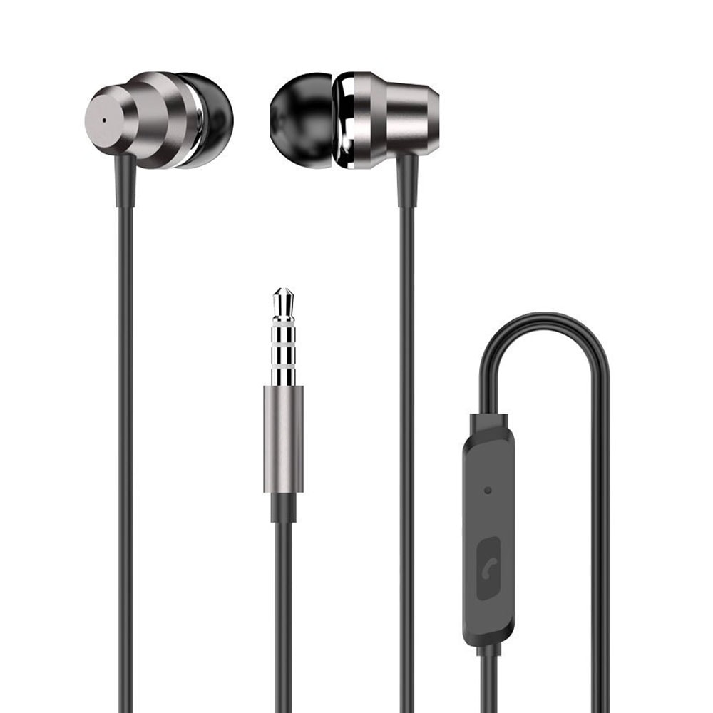 Dudao In-Ear Headset mikrofoni ja kaukosäädin 3,5 mm - hopea