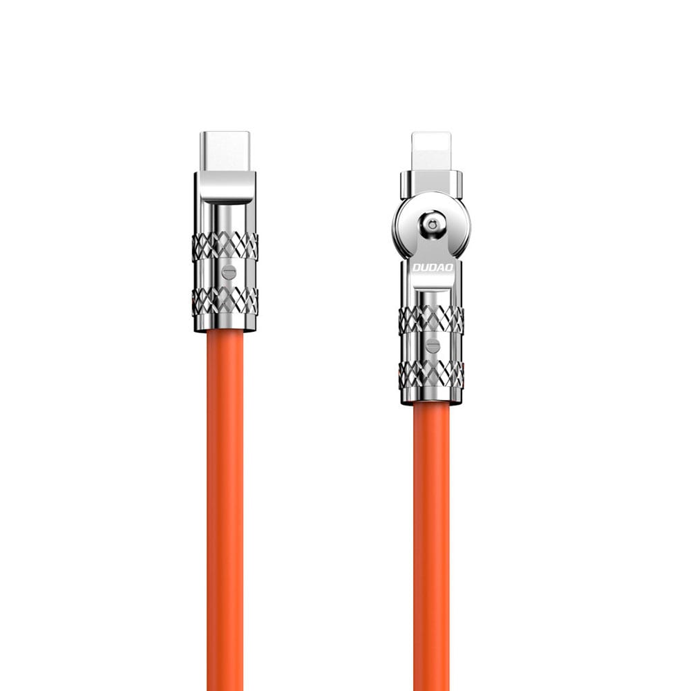 Dudao USB-kaapeli USB-C - kulmikas Lightning 30W 1m - oranssi
