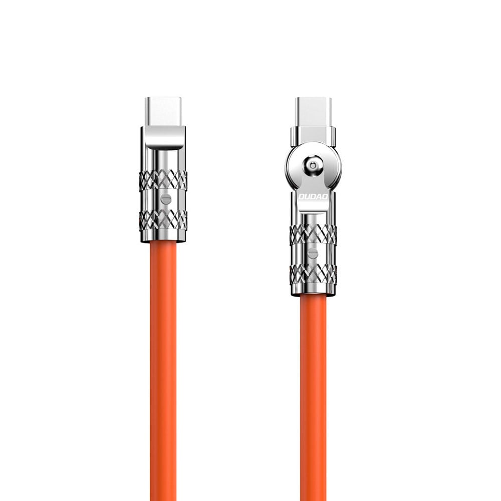 Dudao USB-kaapeli USB-C - kulmikas USB-C 120W 1m - Oranssi