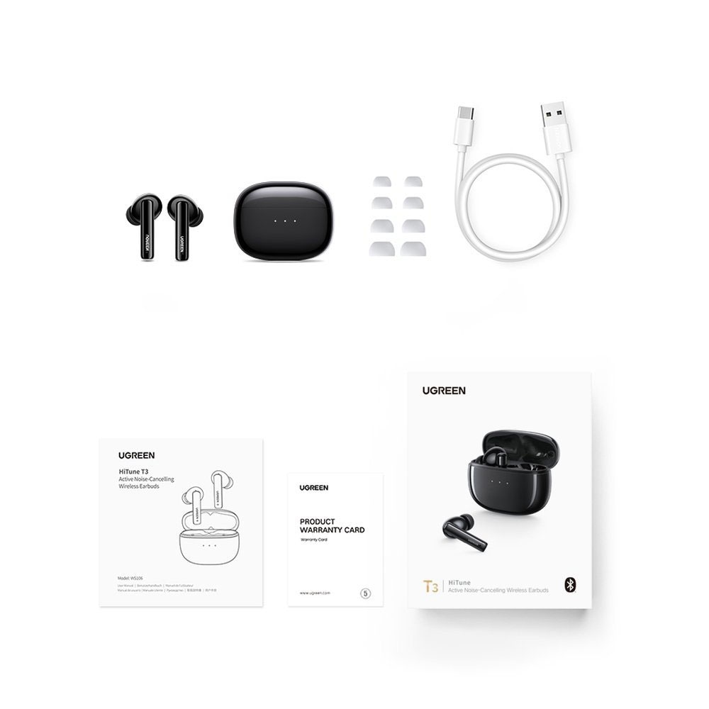 Ugreen HiTune T3 TWS Bluetooth-kuulokkeet - musta