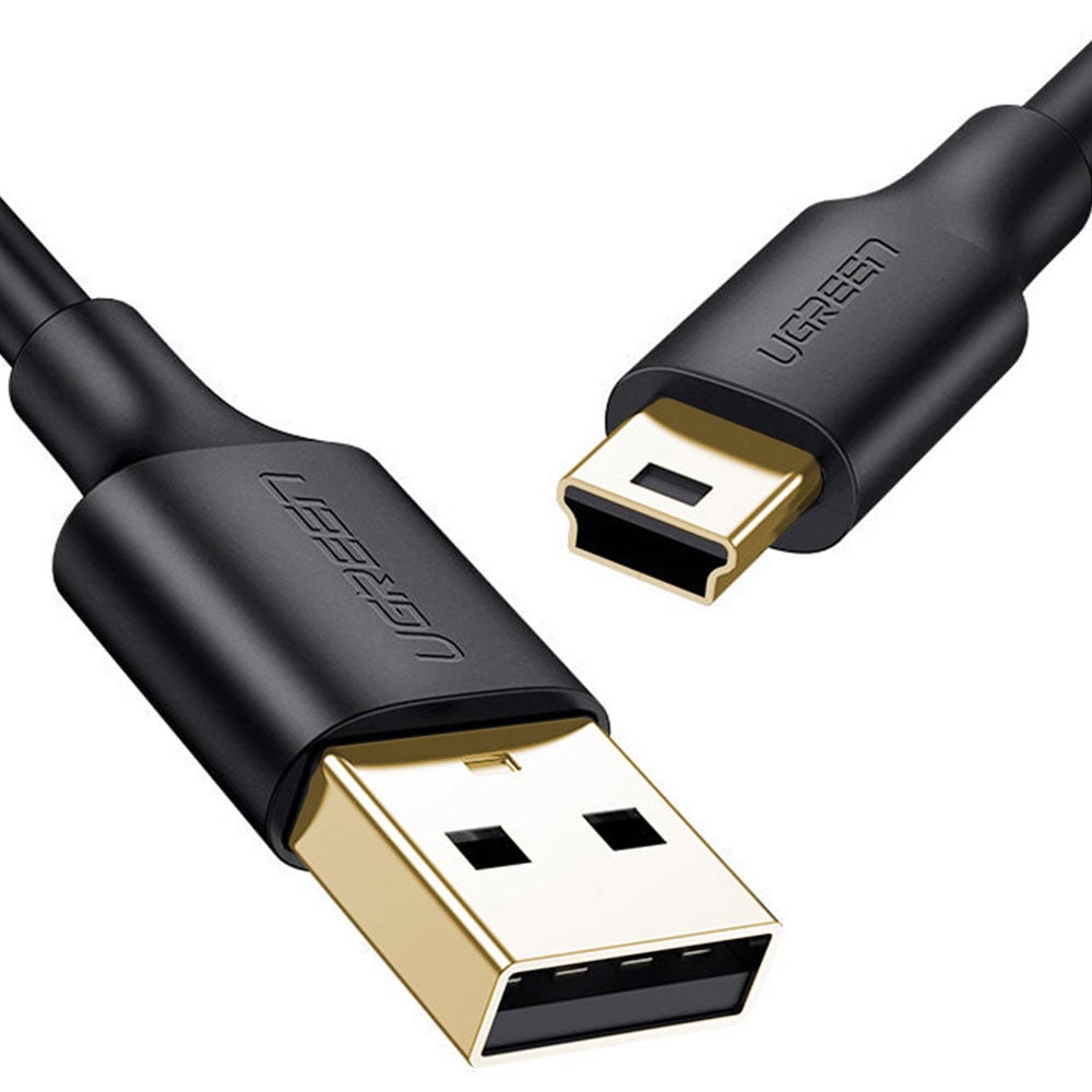Ugreen USB-kaapeli USB-miniUSB 480 Mbps 3m - musta