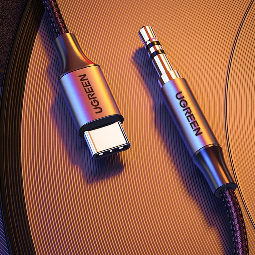Ugreen äänikaapeli, USB-C - 3,5 mm, 1 m