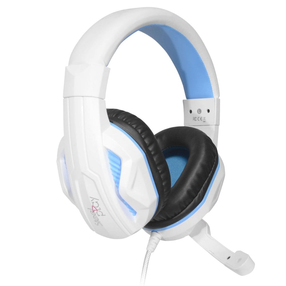 Steelplay Langalliset Gaming-kuulokkeet - Valkoinen/sininen