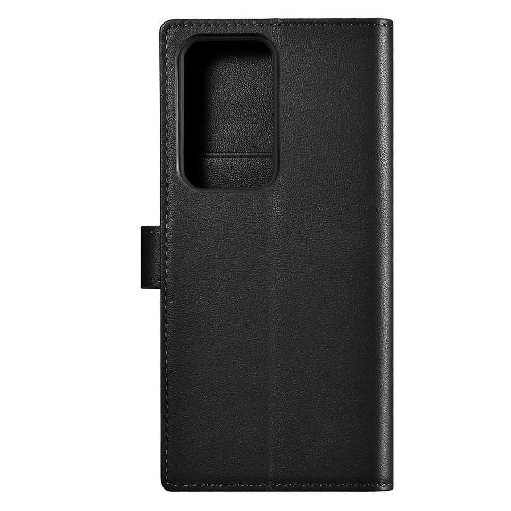 iCarer Nahkainen lompakkokotelo Samsung Galaxy S23 Ultralle - musta