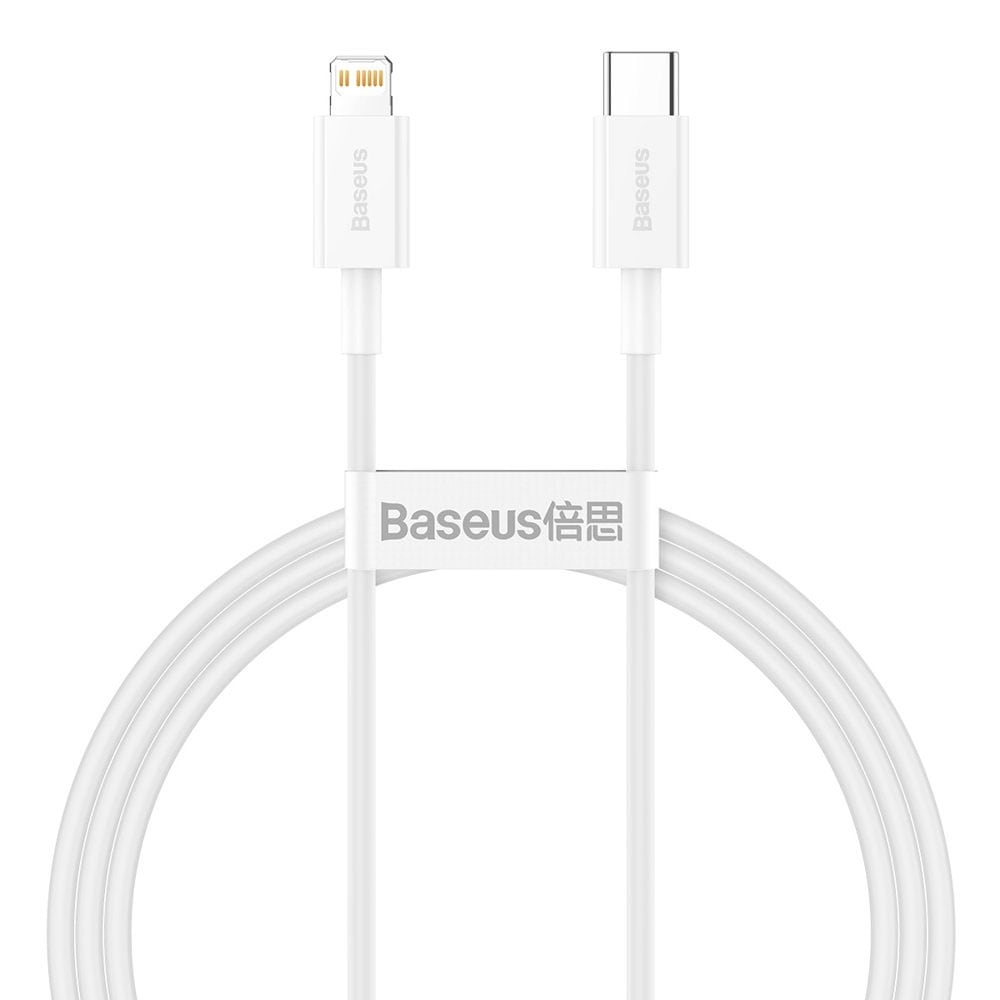 Baseus Superior USB-kaapeli USB-C - Lightning 20W 1m - valkoinen