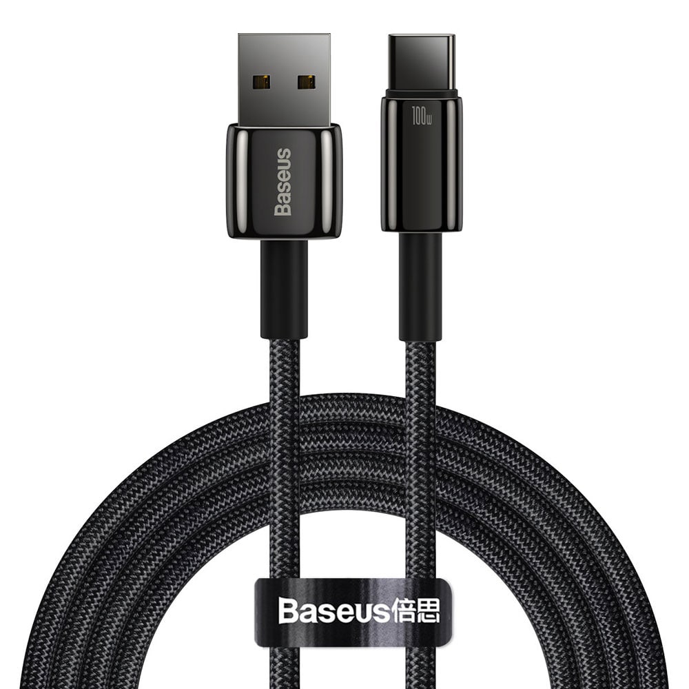 Baseus Tungsten USB-kaapeli USB - USB-C 100W 2m - musta