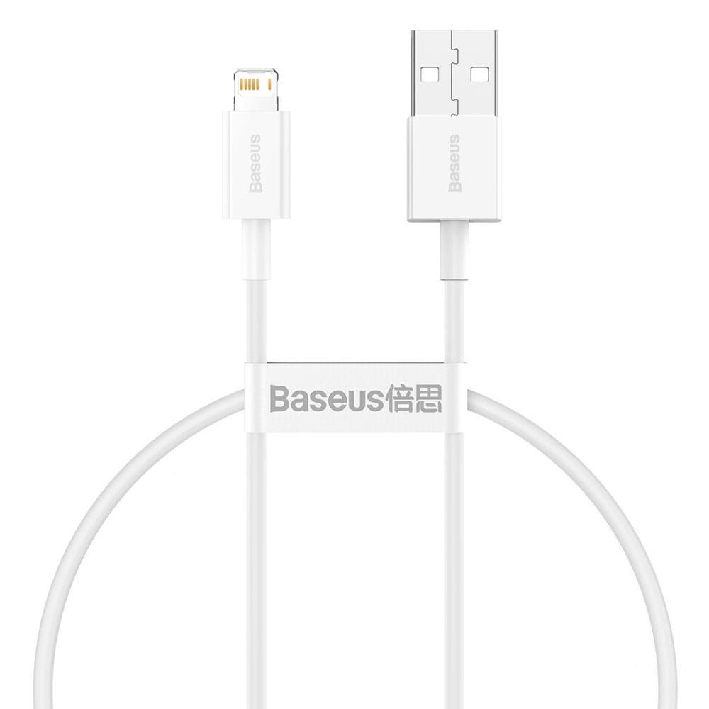 Baseus Superior USB-kaapeli - USB-Lightning 2.4A 25cm - valkoinen
