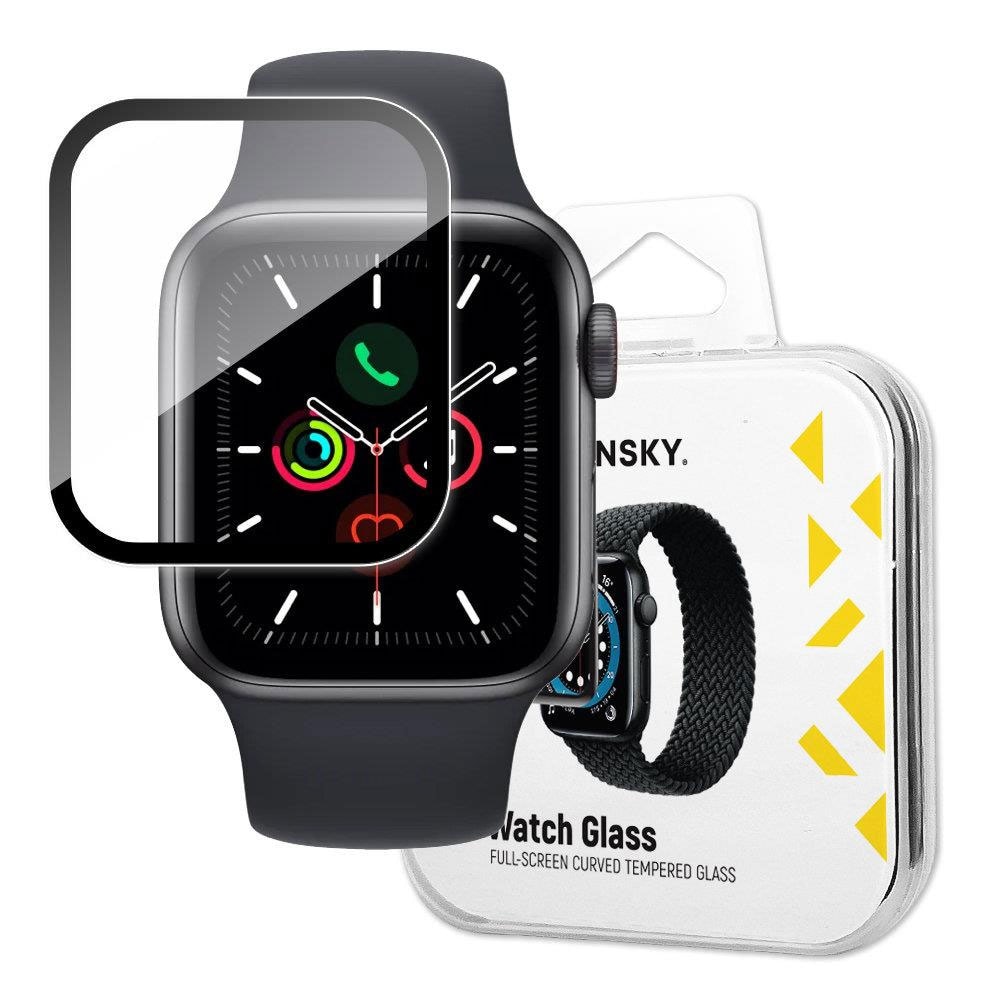 Wozinsky suojakalvo Apple Watch 44mm näytölle - musta kehys