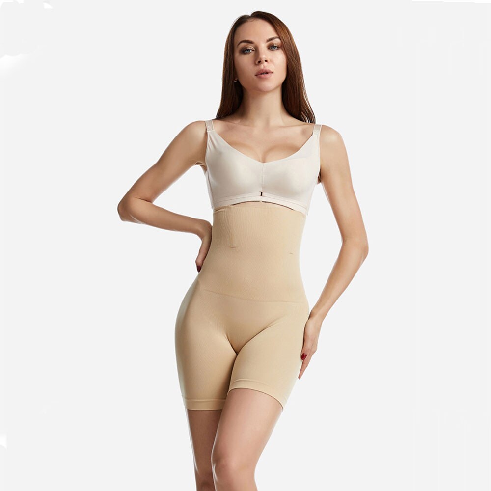 Shapewear Biker korkealla vyötäröllä M/L- Beige
