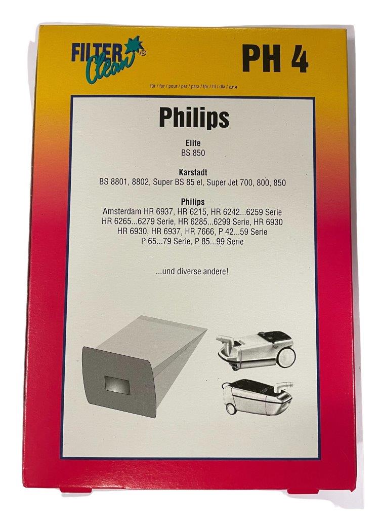 Pölynimuripussit PH4 Philipsille 6 kpl/pakkaus