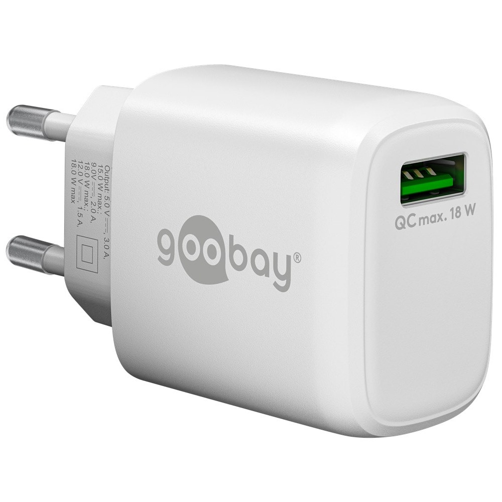 Goobay USB-pikalaturi QC 3.0 18W - valkoinen