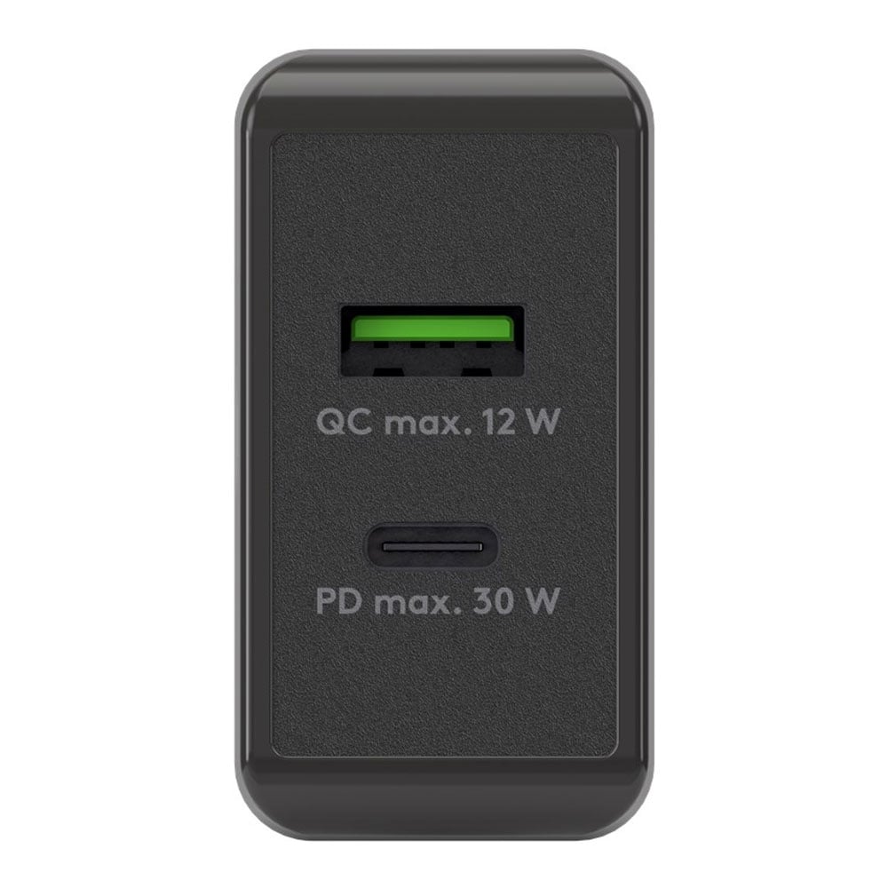 Goobay USB-laturi 1xUSB 1xUSB-C PD 30W - musta
