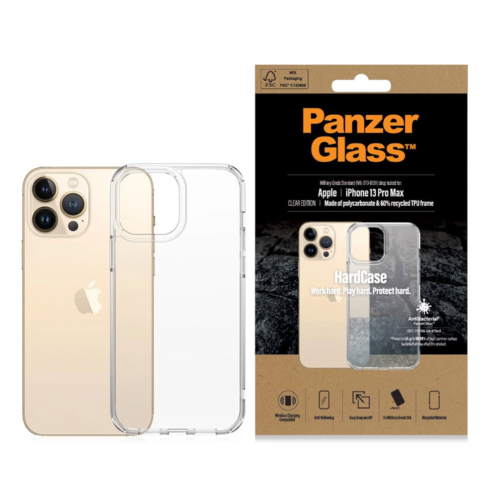 PanzerGlass HardCase iPhone 13 Pro Max:lle – Läpinäkyvä