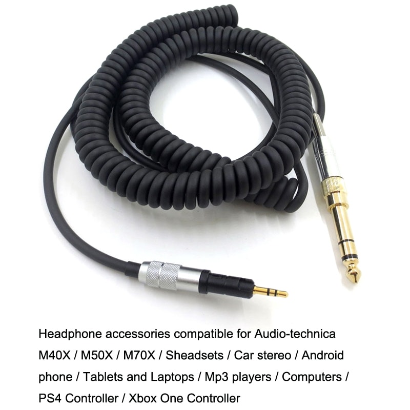 Äänikaapeli Audio Technica ATH-M50X / ATH-M40X 6.35+3.5mm - 2.5mm - 1.5-5m