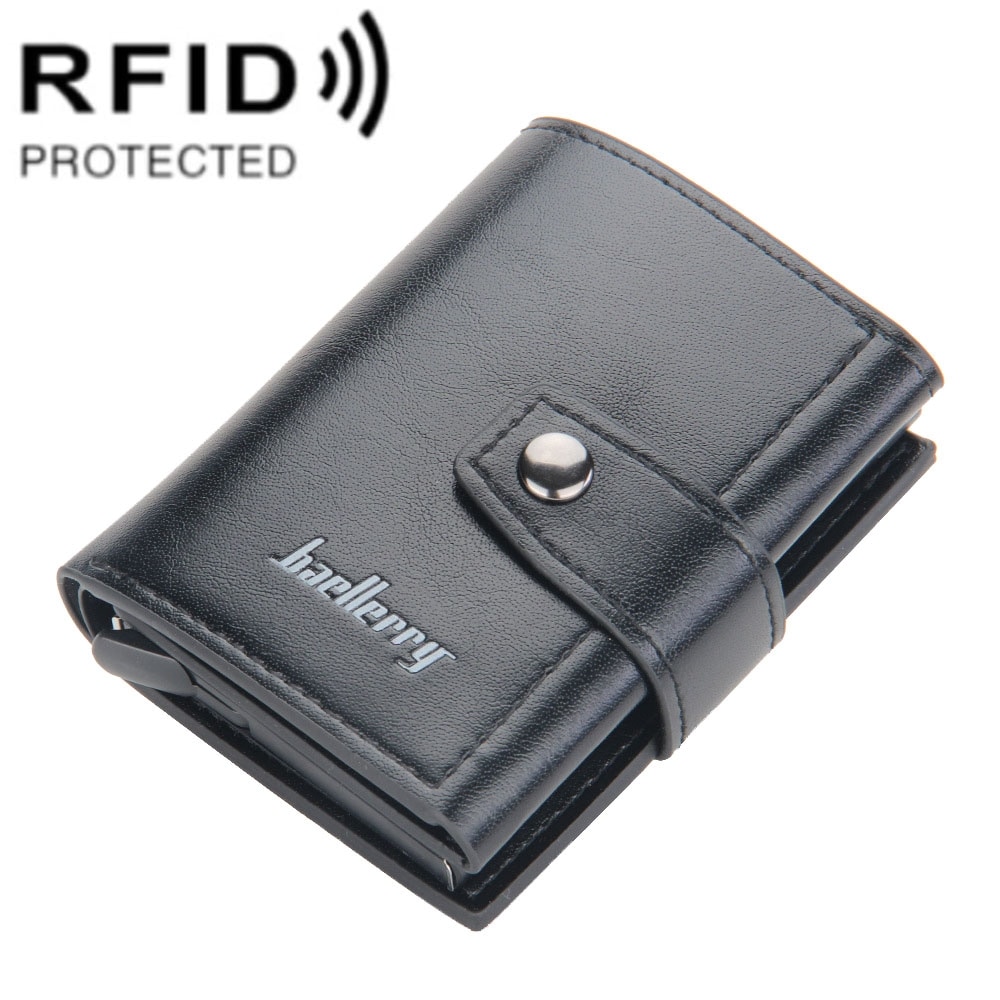 Korttipidike RFID-suojauksella ja setelitaskulla - musta