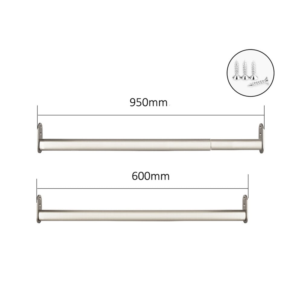 Säädettävä vaatetanko 60-95cm - Hopea
