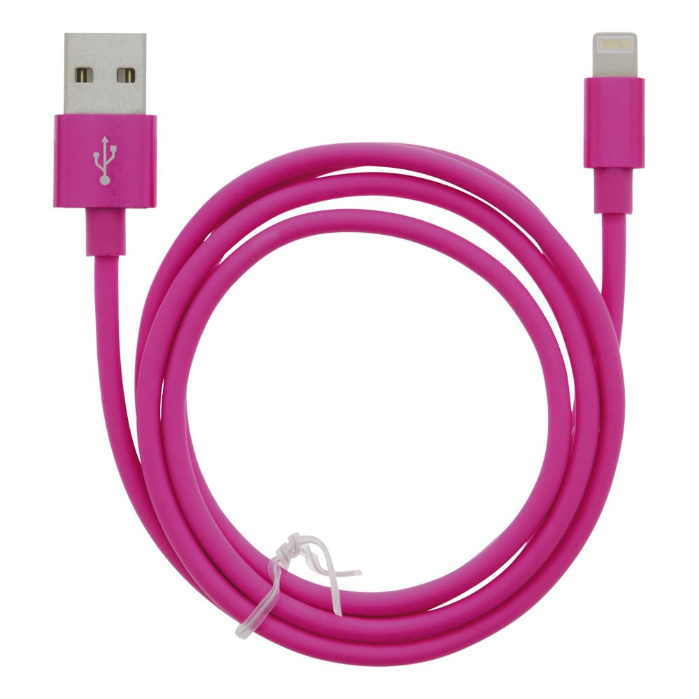 Moba USB-kaapeli USB-Lightning 2,4A 1m - pinkki