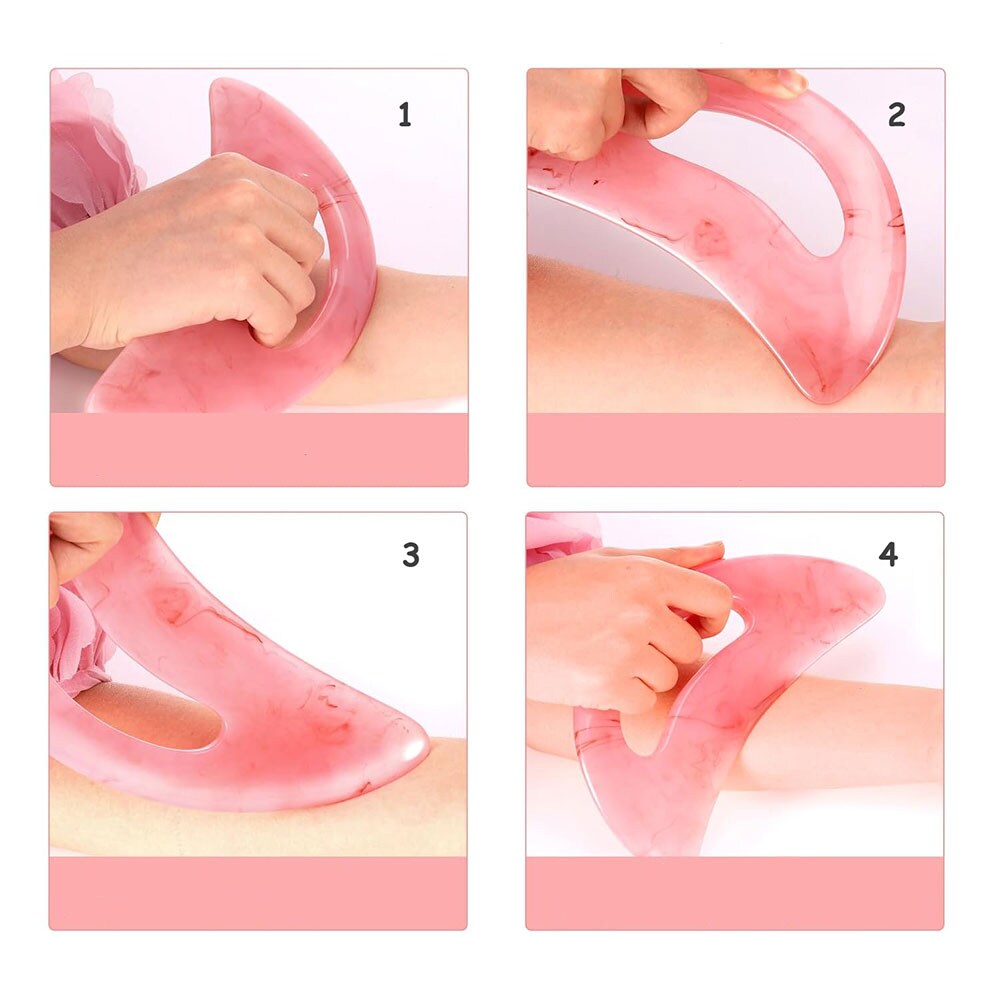 Gua Sha -hierontakampa / ergonominen hierontatyökalu kasvoille ja vartalolle