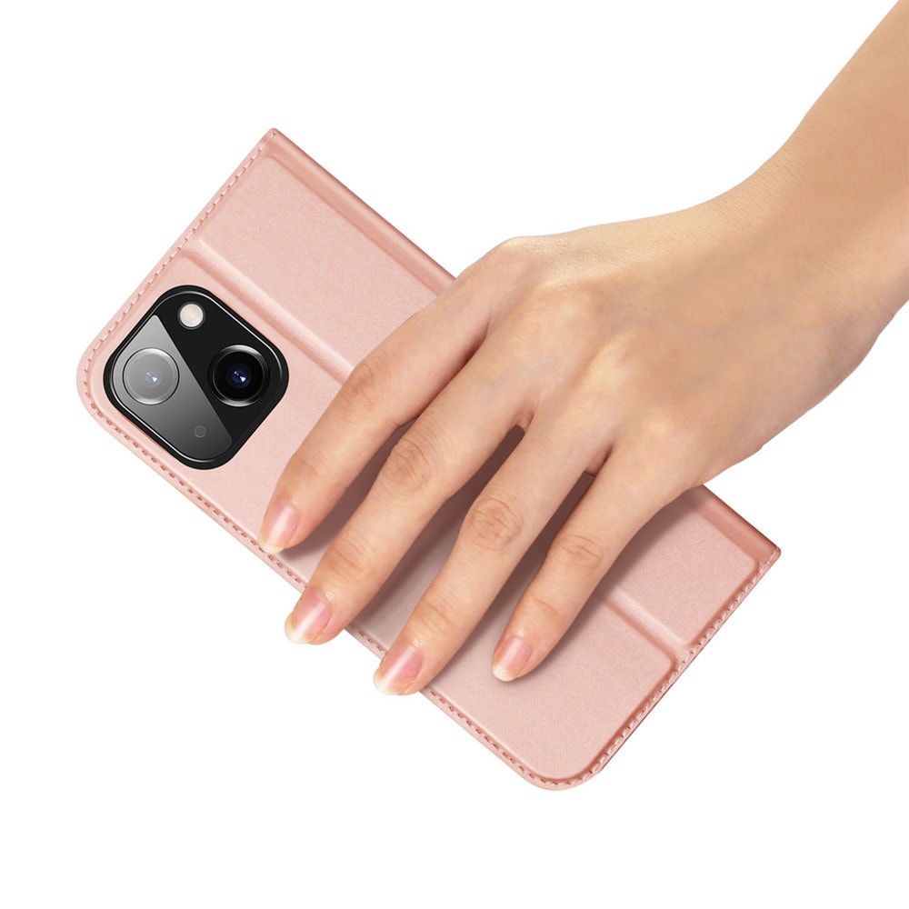 Dux Ducis Skin Pro Läppäkotelo iPhone 15:lle - vaaleanpunainen