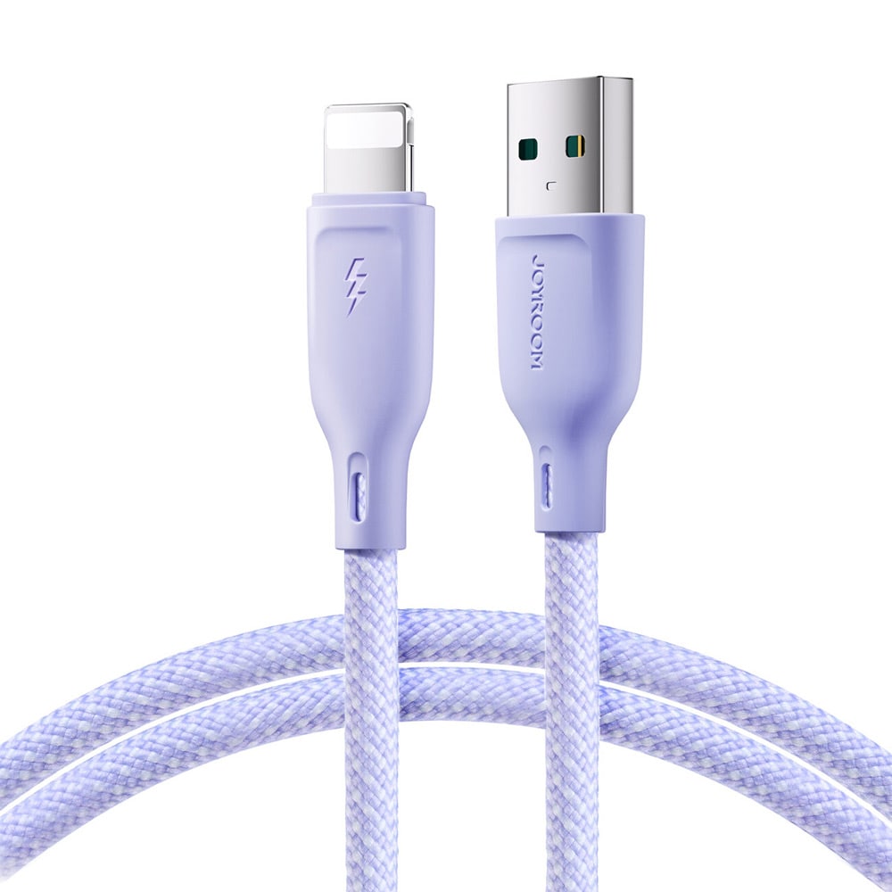 Joyroom Multi-Color USB-kaapeli - USB - Lightning 3A 1m - violetti