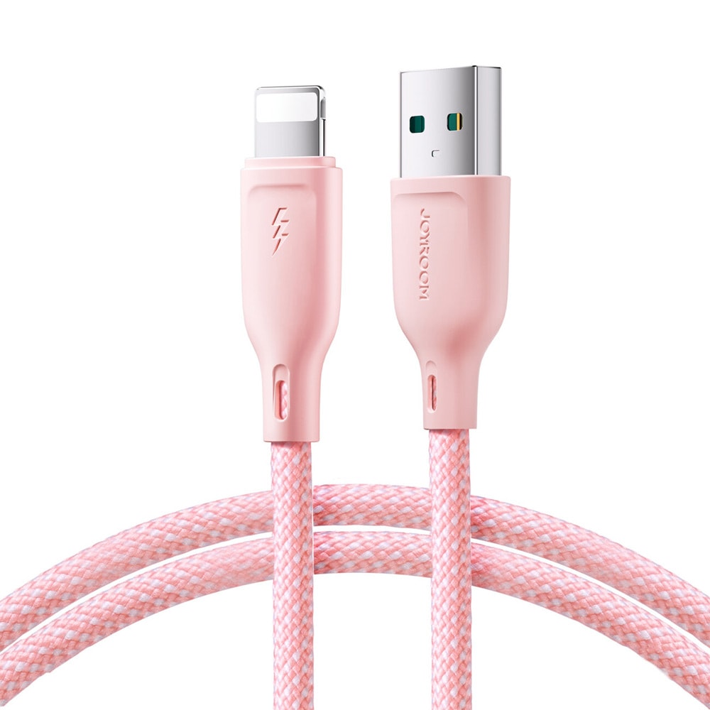 Joyroom Multi-Color USB-kaapeli - USB - Lightning 3A 1m - vaaleanpunainen
